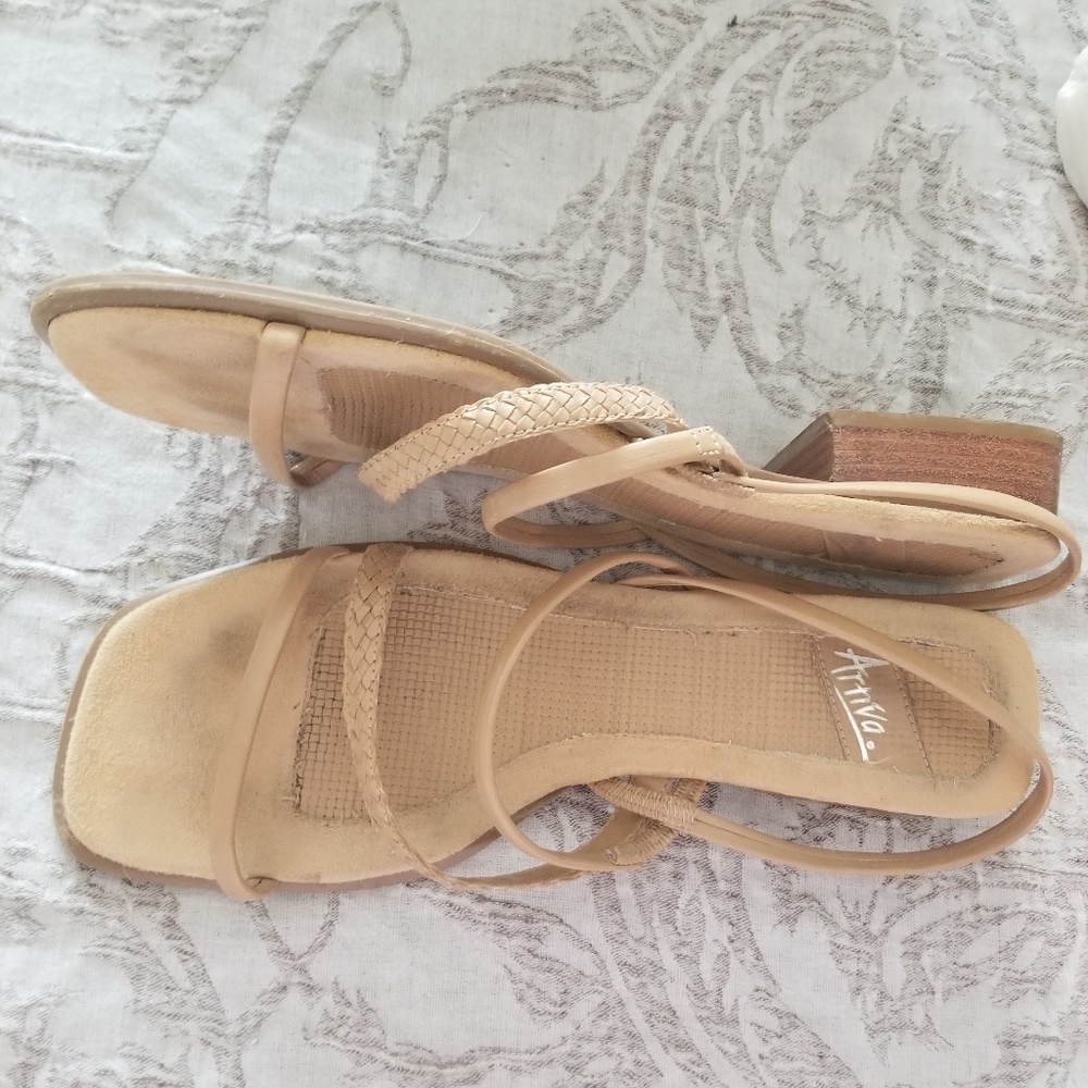 Arrivo Nude Leather Sandals 10